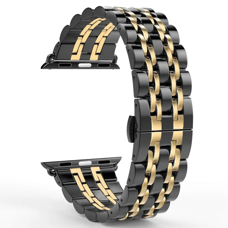 

Ремешок из нержавеющей стали для Apple watch band 42 мм 40 мм Series 5 4 3 2 1 42/38 мм, металлический браслет для наручных часов Iwatch