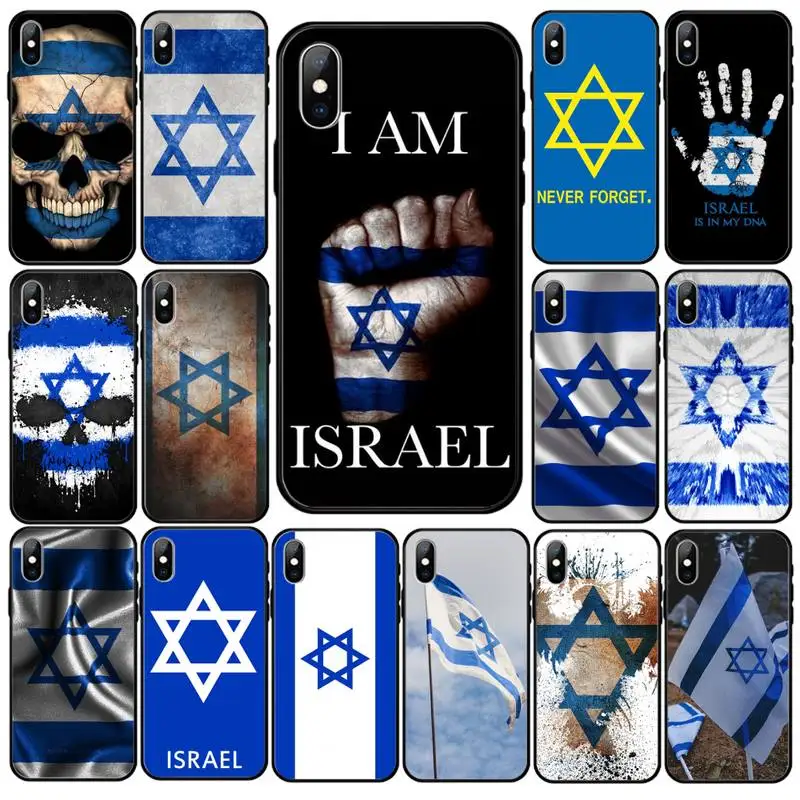 

Israel Flag Phone Case For Iphone 7 8 Plus XR SE 2020 12 Mini 11 Pro X XS MAX Silicone Soft TPU Cover