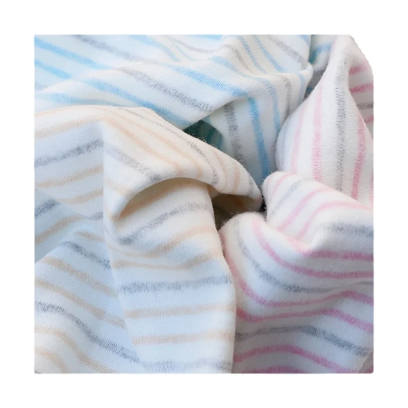 Ширина 66 ''чесаная простая удобная мягкая эластичная полосатая трикотажная