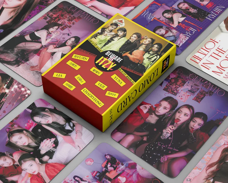 

55pcs/set Kpop ITZY lomo Cards BEWARE OF ITZY Photo album Cards for fans collection High quality HD photocards New