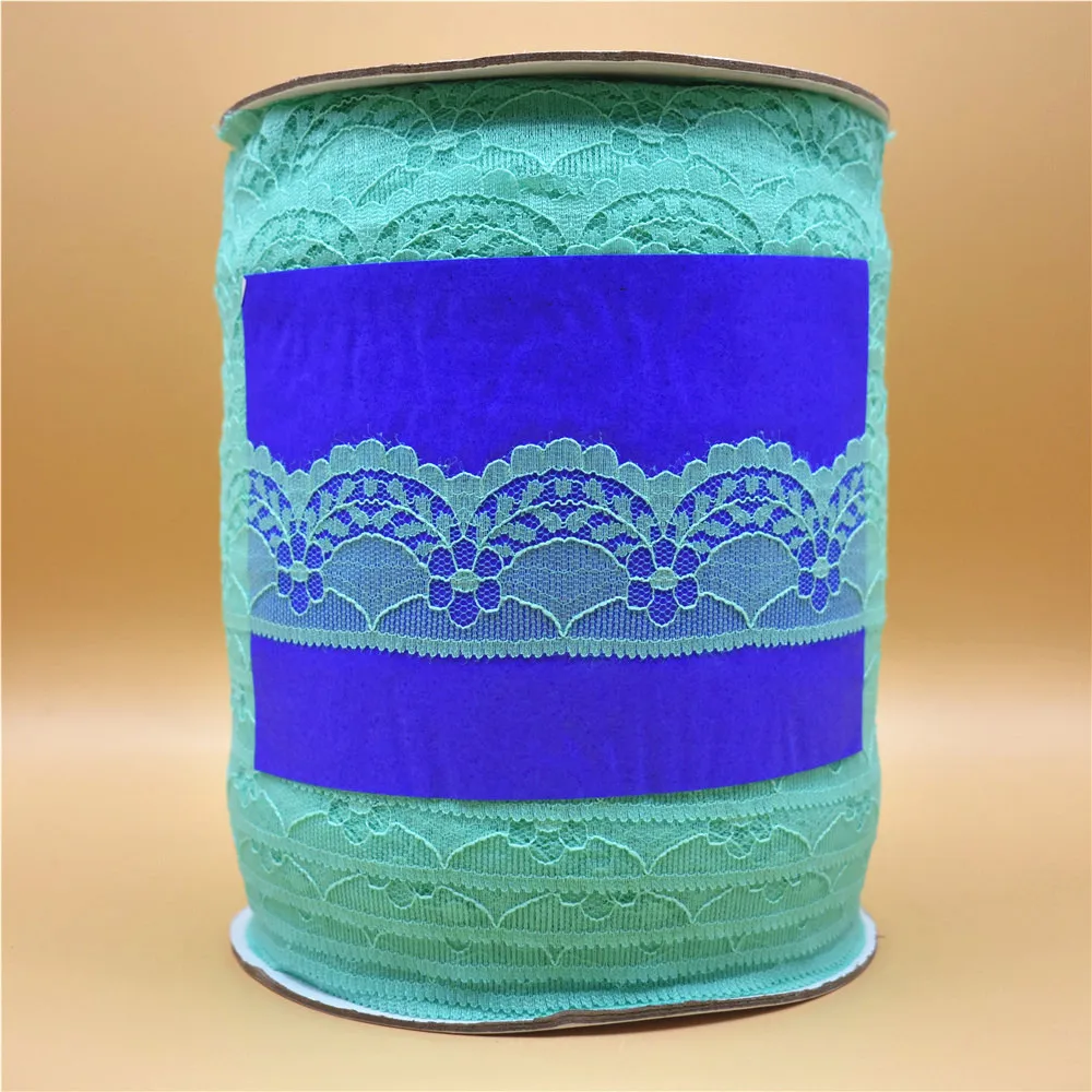 Оптовая продажа 300 ярдов/рулон белая кружевная лента 40 мм ткань с широкой