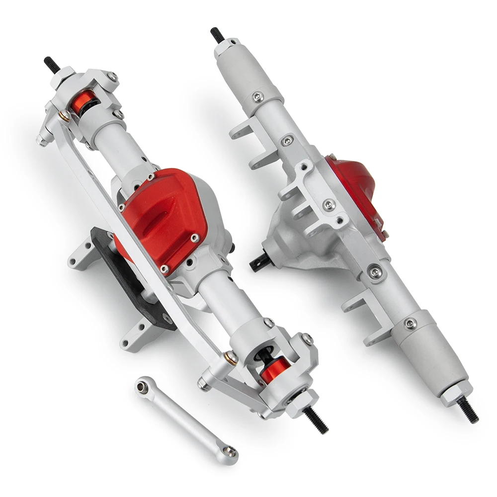 Передняя и задняя прямые оси YEAHRUN CNC из металлического сплава для Axial SCX10 1/10