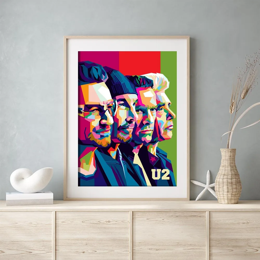 Постер на холсте U2 Band Pop Art портрет настенная живопись постеры и принты настенные