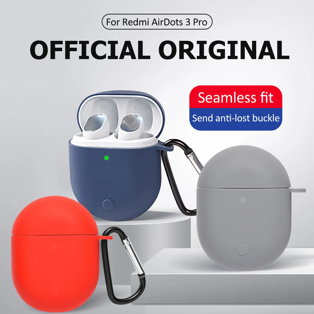

Силиконовый чехол для Redmi AirDots 3 Pro, чехол с беспроводной зарядкой, ударопрочный чехол с полной защитой, чехол с брелоком для наушников