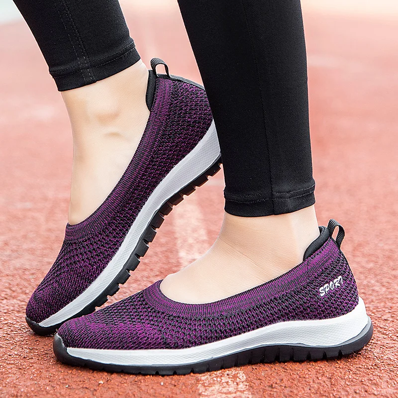 Женские кроссовки из дышащего сетчатого материала удобные легкие для занятий