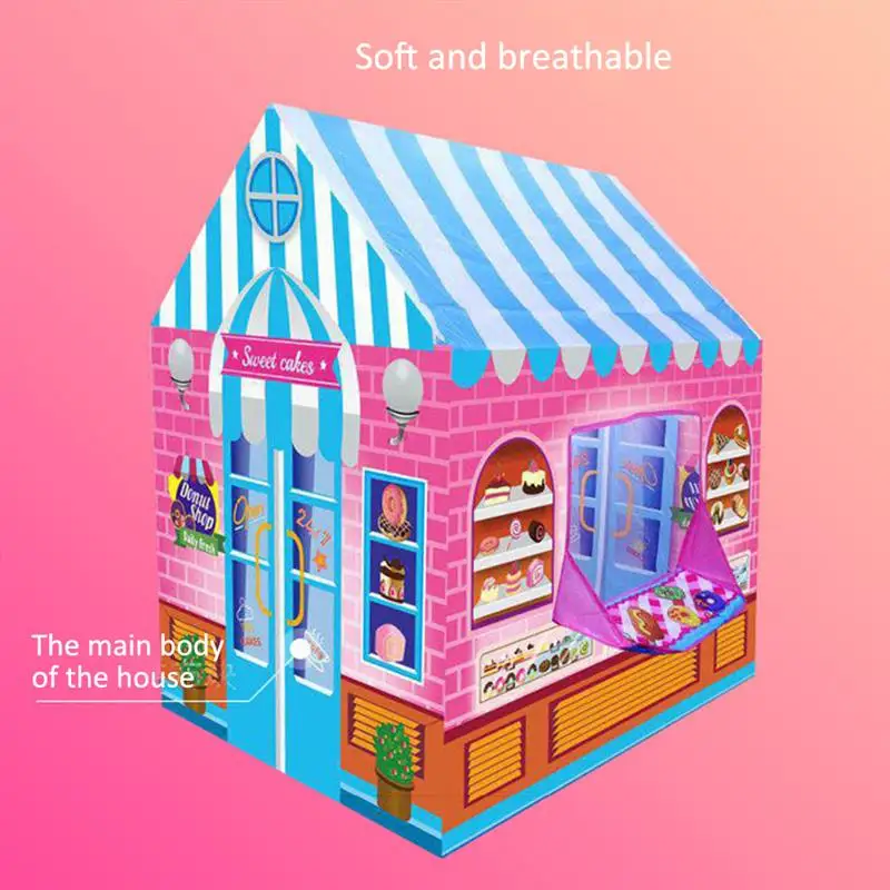 

Play Kids Tent Children Indoor Outdoor Hospital Dinosaur Fire Fighting House Folding Cubby Toys Tent Gifts Children Playhouse