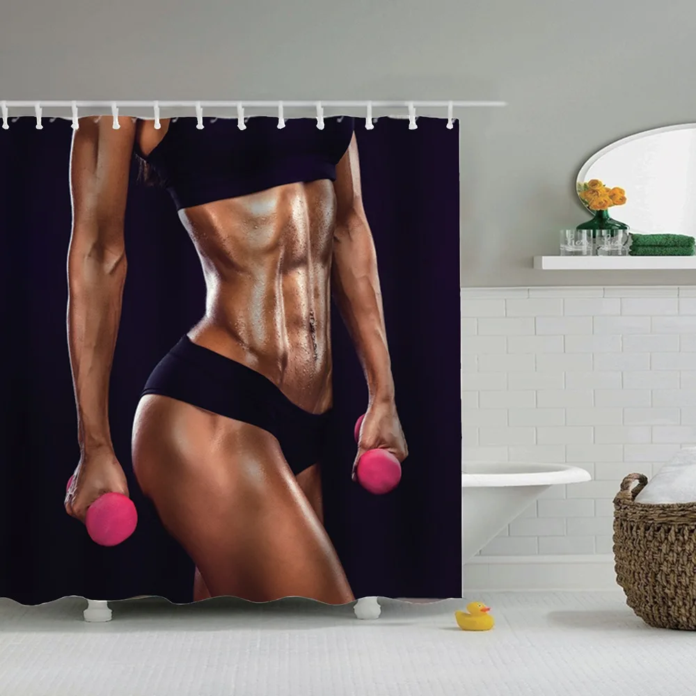 Dafield модные аксессуары занавеска для душа макияжа тема узор духи губная помада