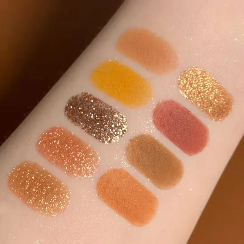 9 Цвет мерцающие матовые тени для век Фул художника Блестящий мерцающий матовый