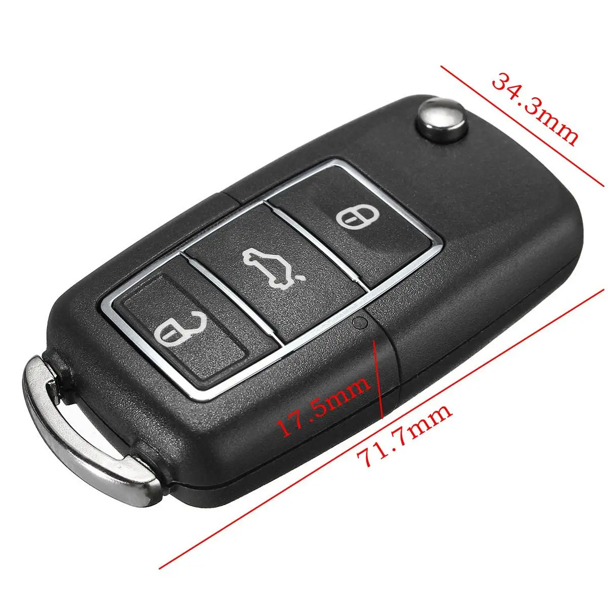Чехол брелок с 3 кнопками для VW Golf Passat Jeetle Jetta Polo Bora 71 7x34 3x17 5 мм|vw golf key case|polo casepolo fob |