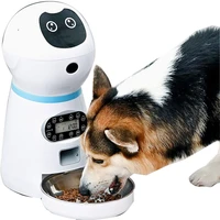 new automatic slow pet feeders with voice record stainless steel dog food bowl auto cat lcd screen timer food dispenser