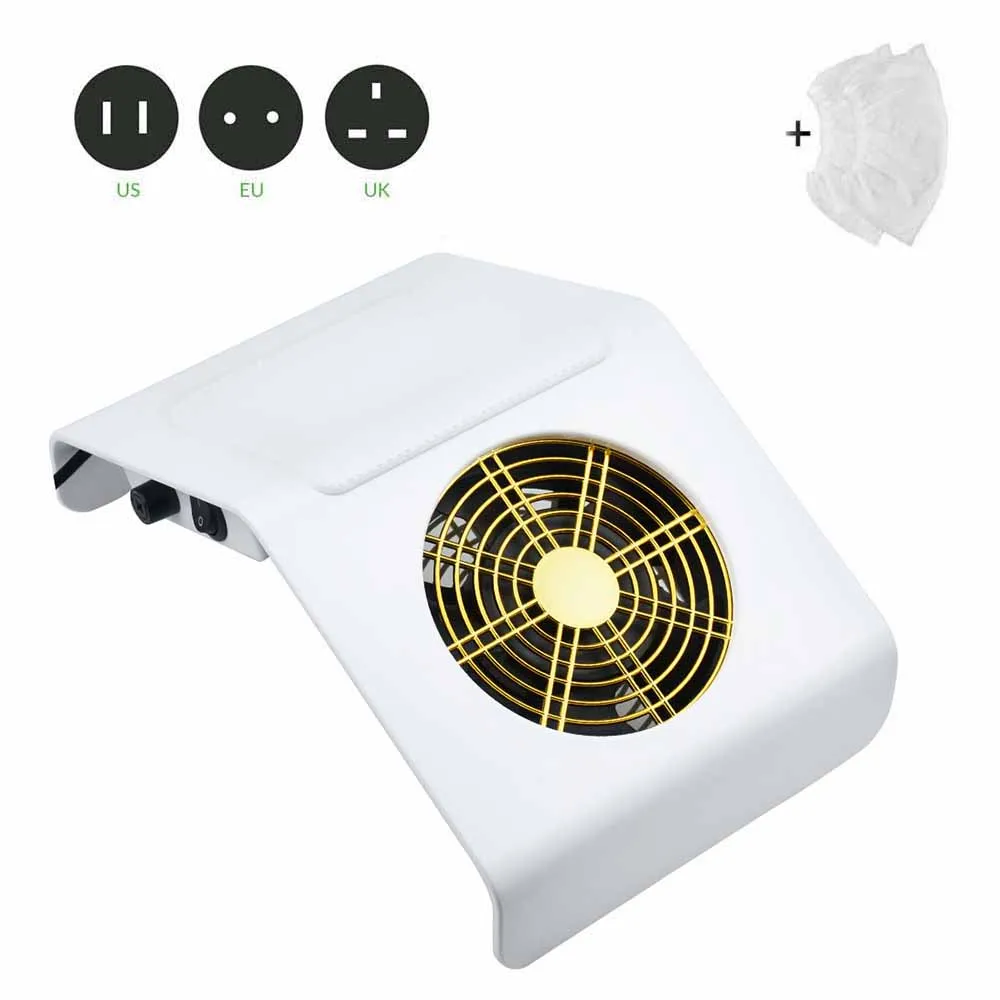 40W Dust Suction 80 Вт 2 в 1 коллектор для всасывания пыли с ногтей с лампой для ногтей пылесос с мощным вентилятором мешок для сбора пыли оборудование для дизайна ногтей - Цвет: 40W Dust Suction