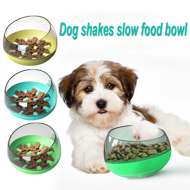 

Plastic ABS Space Capsule Pet Dog Feeder Food Bowl Tumbler Tilted Slow Feeding Bowls Puppy Supplies
