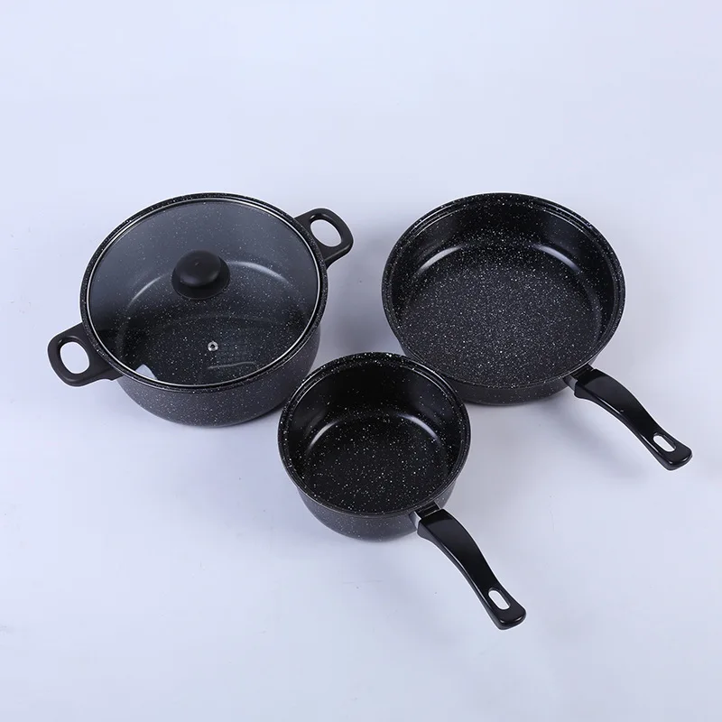 КАСТРЮЛИ 4 шт./компл. антипригарная сковорода кастрюля из медицинского камня