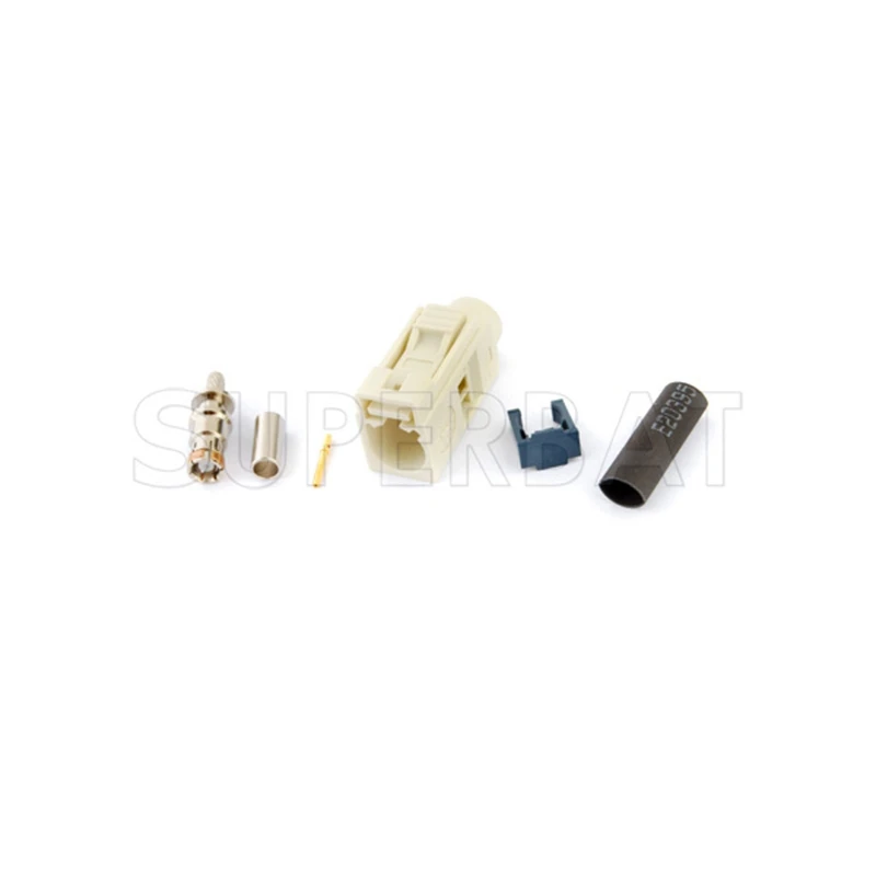 Rádio com Fantasma para Rg316 Superbat Peças Fakra Friso Jack Conector Fêmea Branco – 9001 Rg174 Cabo Lmr100 10