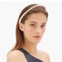 new elegant pearl headband hair band for women girls imitation pearls white hairband hair hoop fashion hair accessories 2021