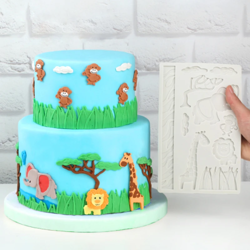 Лесные формы в виде животных инструменты для украшения тортов из мастики