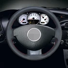 Черная искусственная кожа Чехол рулевого колеса автомобиля для Renault Duster, Dacia Duster 2011-2015