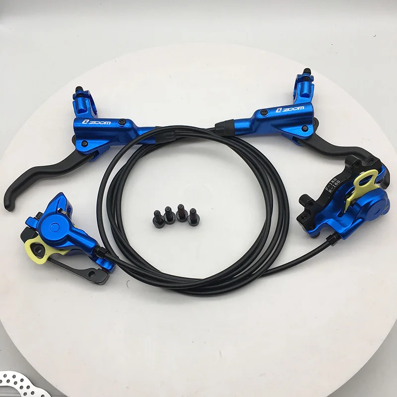 Blue no rotor Zoom HB-875 тормоз велосипед mtb Гидравлический дисковый тормоз набор зажим горный велосипед тормоз лучше, чем M395 M447 - Цвет: Blue no rotor