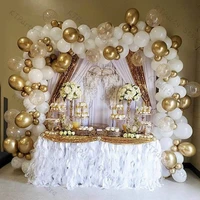 145pcs chrome gold balloon garland arch kit wedding decoration gold confetti white ballon birthday party baby shower decor