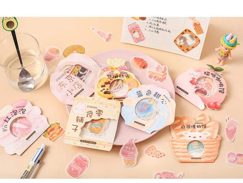 40 шт. Kawaii продукты канцелярские наклейки милый кот наклейки пуля журнал наклейки для девочек Diy декоративные принадлежности для скрапбукинга