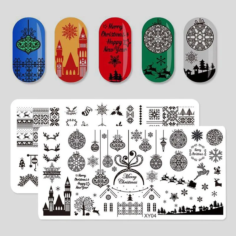 Трафареты для стемпинга ногтей инструменты нанесения кружева цветка животного