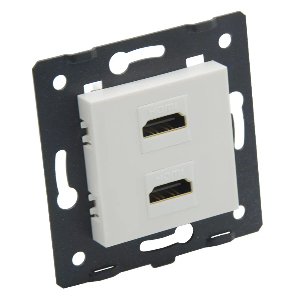 EU 80 Style 2 порта HDMI мама-мама настенная пластина поддержка 4K |