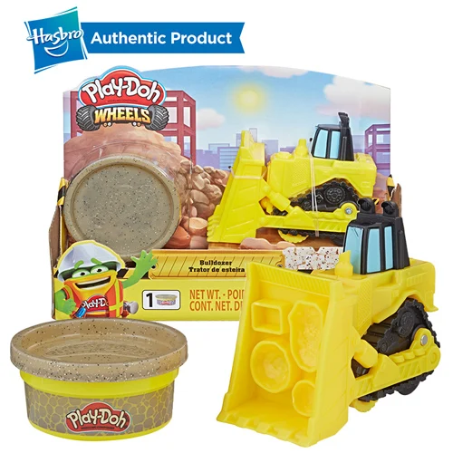 E4705-BULLDOZER Hasbro Play-Doh колеса мини цементный грузовик игрушечный бульдозер с 1 Баллончиком нетоксичного Play-Doh цементного цветного здания 'соединение - Цвет: E4705-BULLDOZER