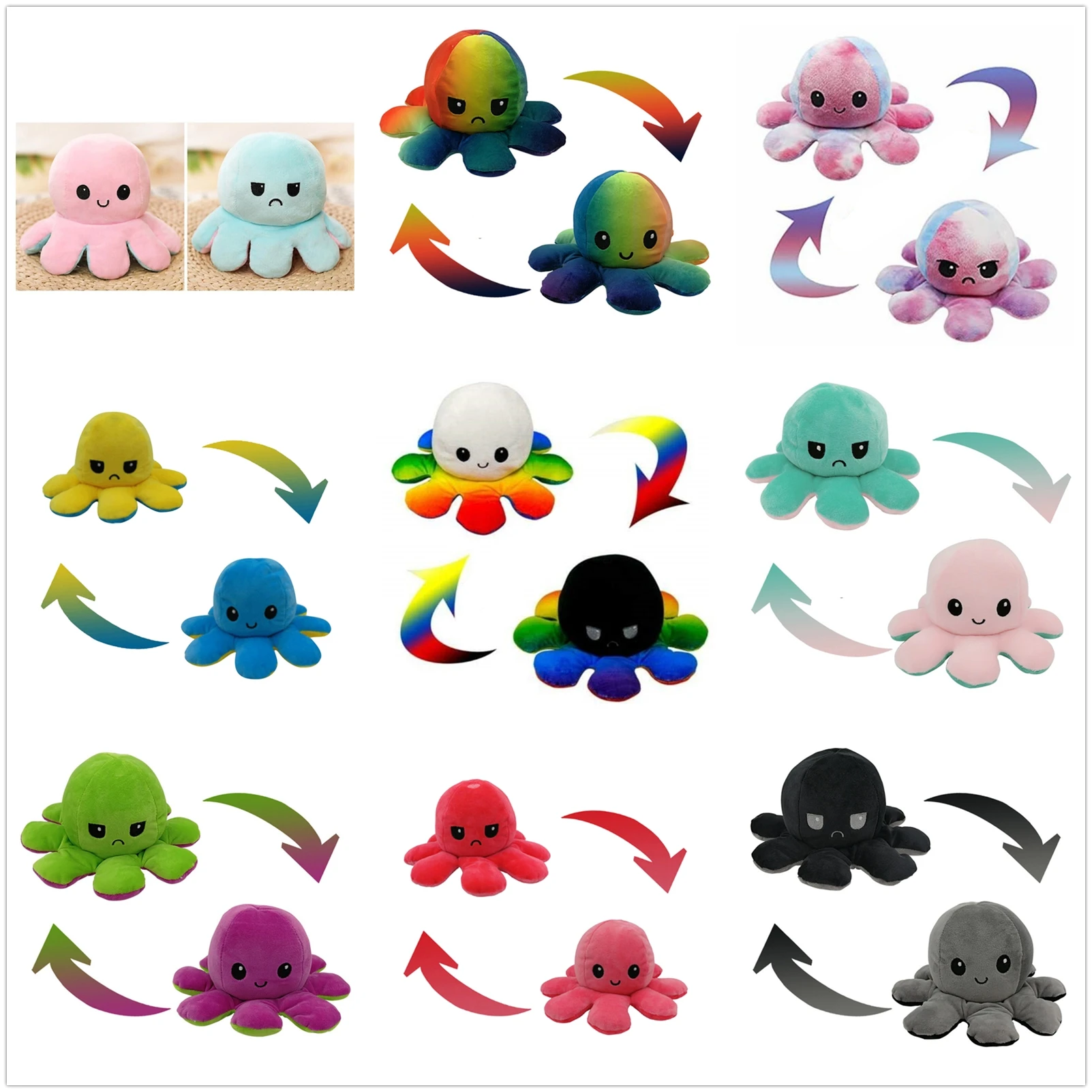 

Кукла Мягкая эмоциональная новая смешная игрушка-флип мягкая игрушка забавный подарок плюшевая кукла Фигурки игрушки декоративное искусс...