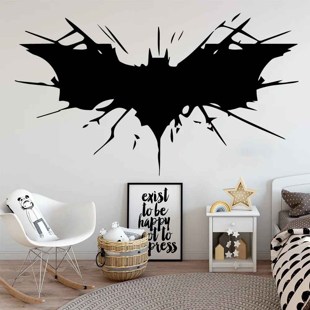 

WJWY Creative Bat Wall Sticker Kids Room Boys Room Wall Decal Removable Wall Decoration Nursery Art Murals