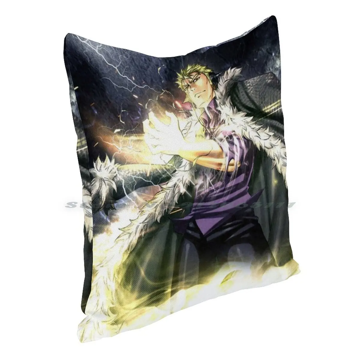 Laxus Pillow Case Throw Cover Cotton Linen Flax Fairy Tail Blue Bisca Freed Levy Lucy Natsu Gray Gajeel Juvia | Дом и сад