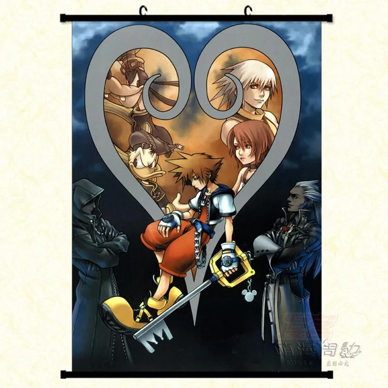 Японские Аниме игры Kingdom Hearts Sora &amp Riku Kairi Ventus Aqua домашний декор настенный плакат