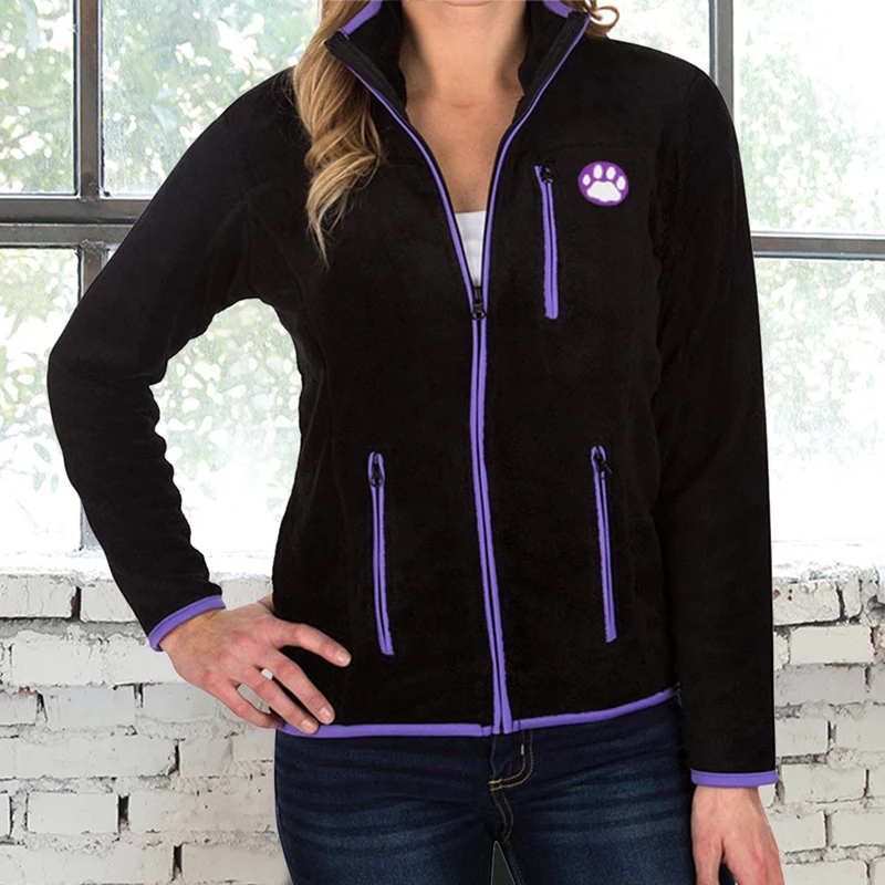 Модная женская Повседневная флисовая куртка зимнее пальто со стоячим воротником