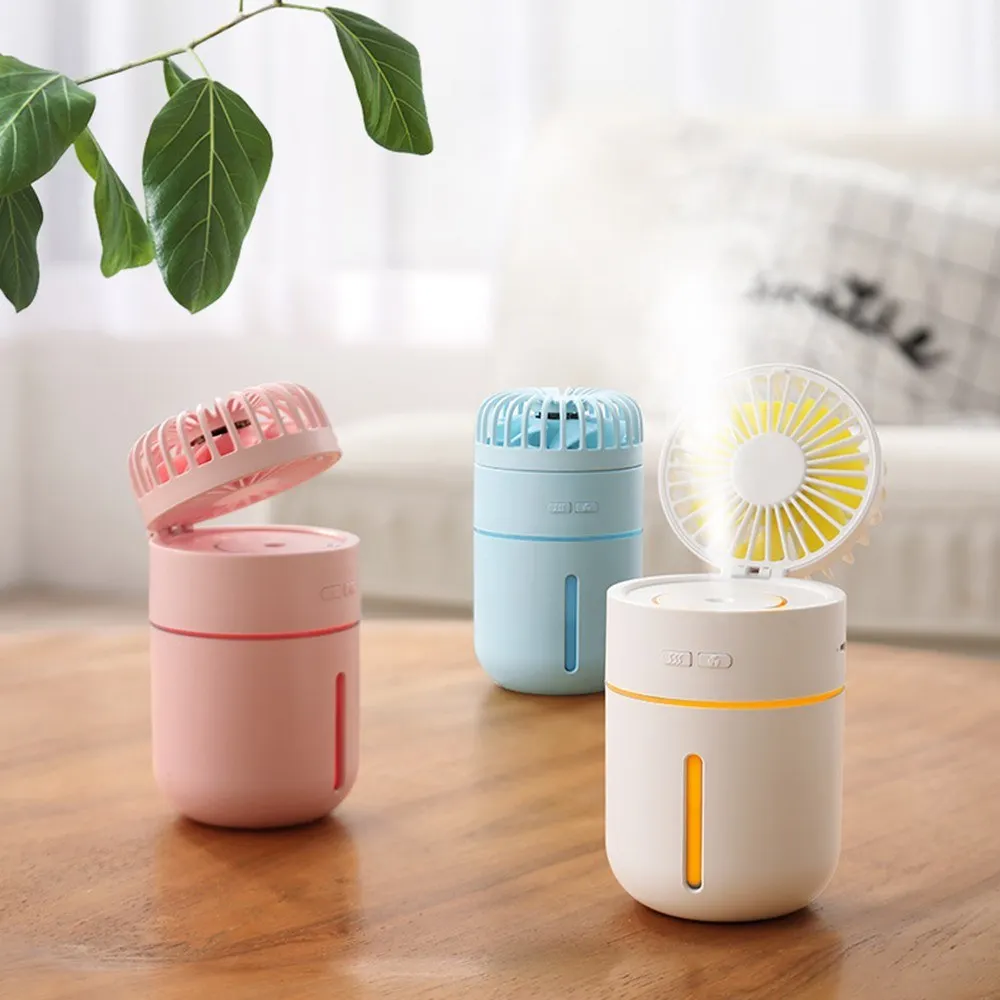 

DC5V 2W Mini Humidifier Diffuser Fan Mist Spray with Night Light