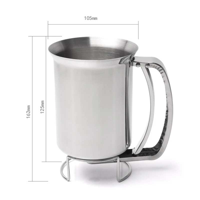 

Batter Dispenser Handheld Batter Separator Stainless Steel Pancake Flour Paste Dispenser Pastry Flour Paste Funnel Kitchen Tools