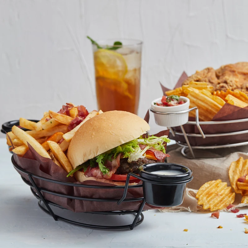 Контейнер из нержавеющей стали для закусок жареная еда стандартная корзина