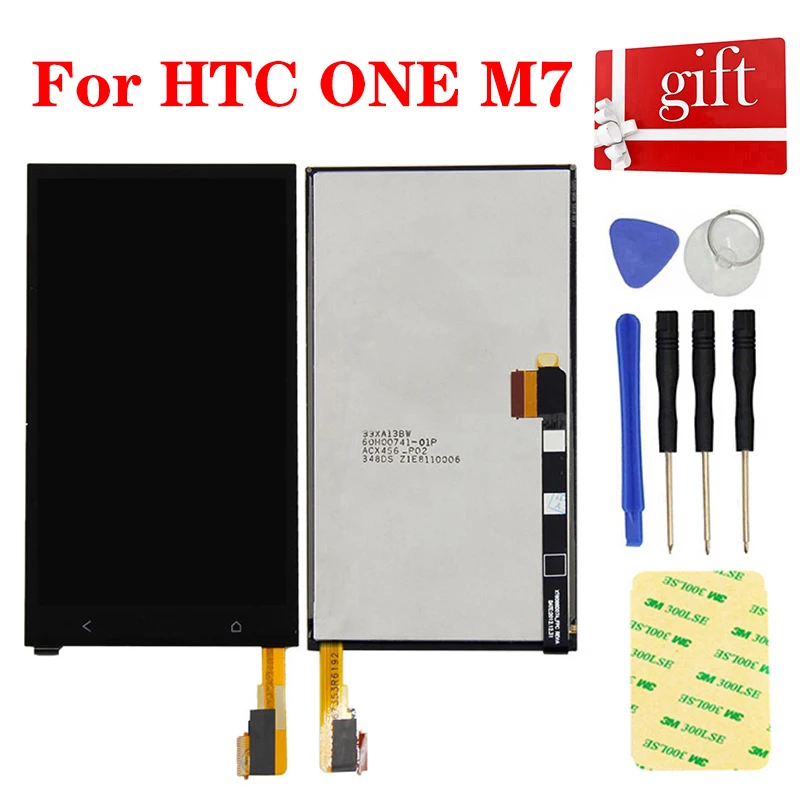 

For HTC ONE M7 801e LCD Display Panel Screen Module Monitor Touch Screen Digitizer Sensor Glass ONE M7 LCD Assembly Replacement