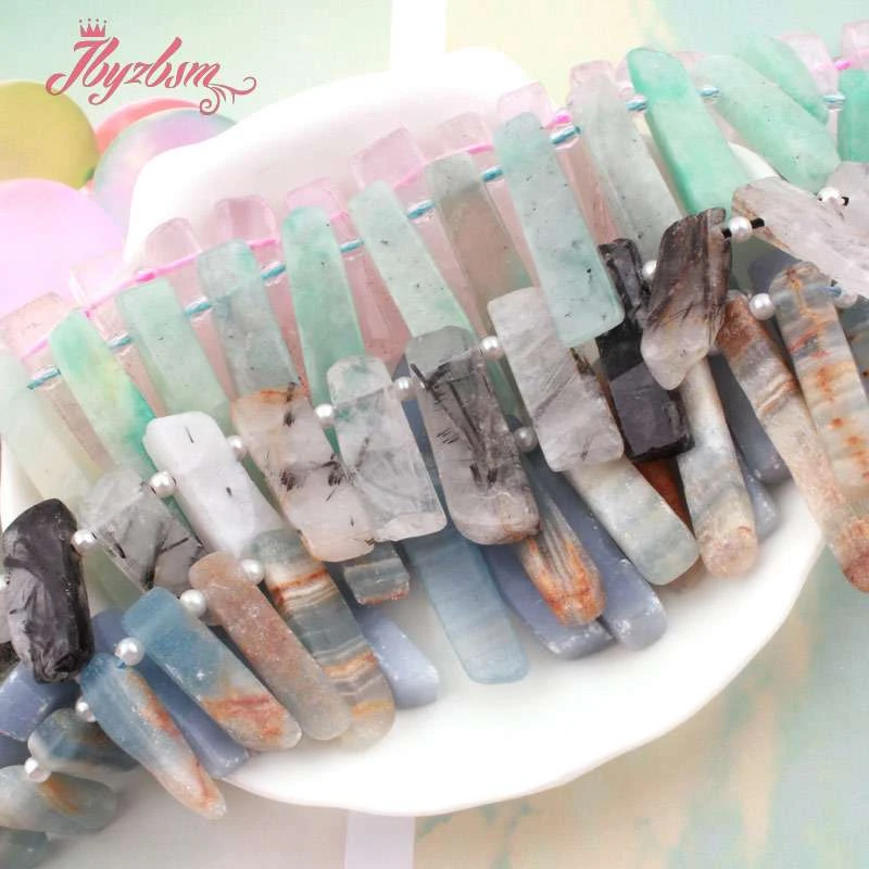5x10 7x33mm Charoite опал кварц Агатовая палочка рыхлый натуральный камень бусины для DIY
