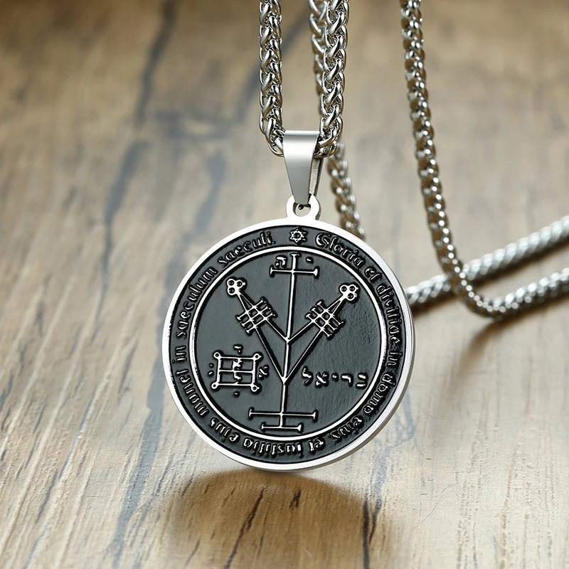 Четвертая Pentacle of Jupiter Key кулон &quotСоломон&quot мужское ожерелье из нержавеющей стали