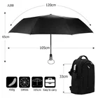 Ветроустойчивый полностью автоматический зонт от дождя для женщин и мужчин, 3 складных подарочных зонта, компактный большой зонт для путешествий, делового автомобиля 10K