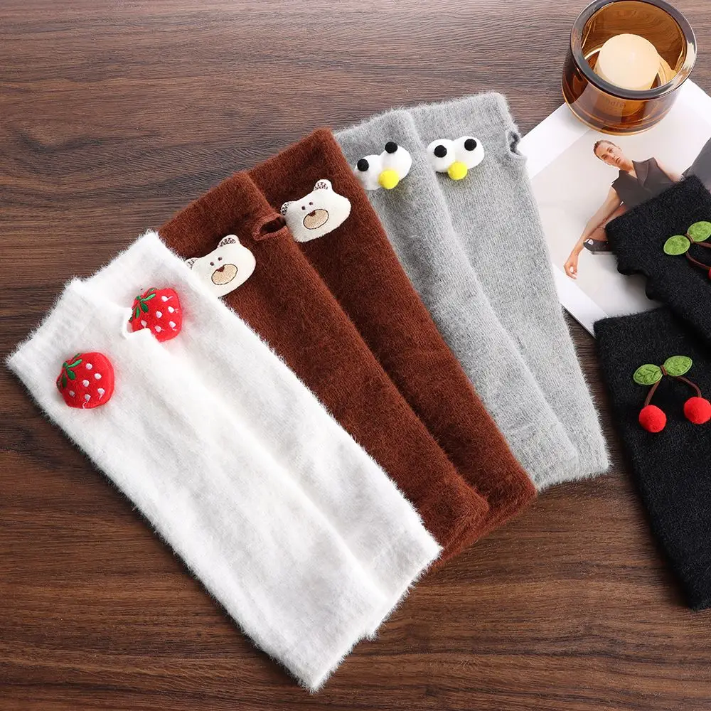 

Gants Femme Cashmere Knitting Warm Plush Autumn Winter Arm Crochet Stylish Hand Warmer Women Gloves