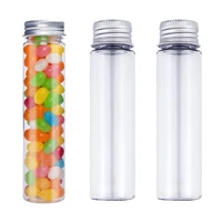 candy tube with lid clear sweet small bottle for christmas halloween party favor storage vial little cylinder transparent 20pcs