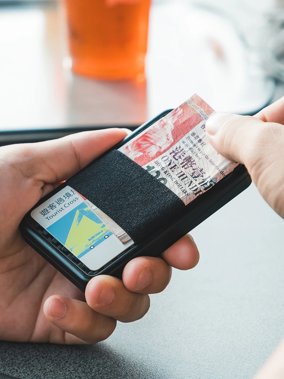 NewBring Slide Wallet RFID Блокировка углеродного волокна Кредитная ID держатель для карт для мужчин женщин мужской женский карта деньги минималистичный кошелек