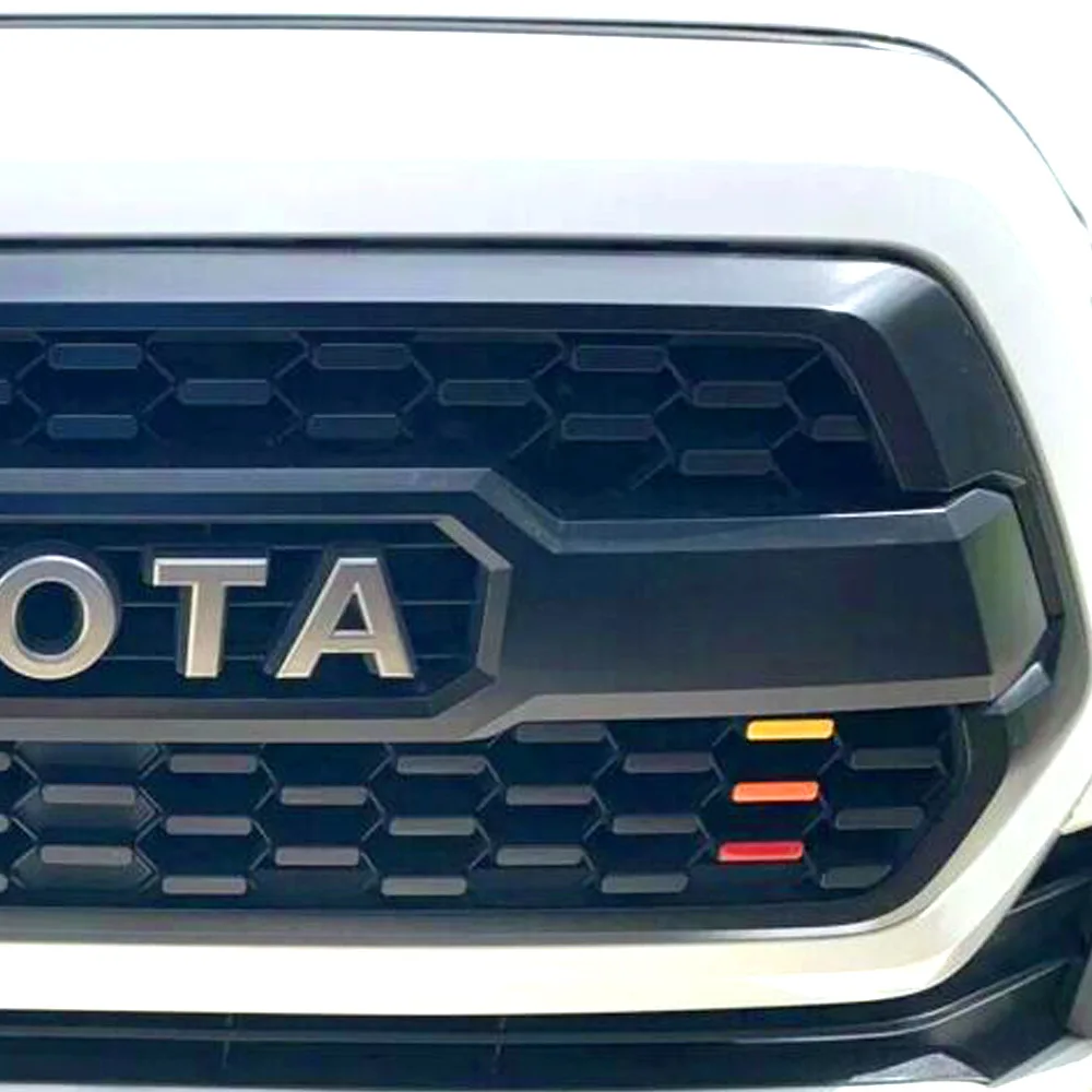 

Car 3 Grille Badge Sticker For Toyota Tacoma 4Runner Tundra Decals Car Styling