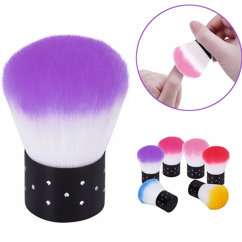 

1pcs Nail Cleaning Brush Nail Power Cleaner For Acrylic & UV Gel Colorful Soft Nail Brush Dust Remover Nail Art Manicure Tools