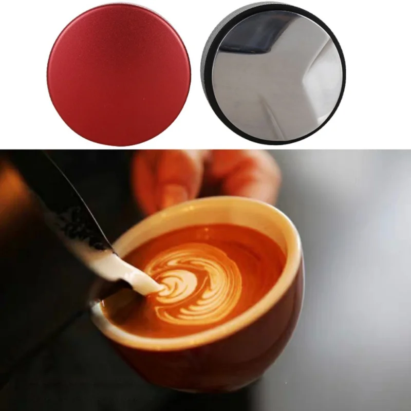 

58mm Stainless Steel Cloth Powder Coffee Press Powder Hammer Cloth Powder Hammer Adjustable Height Trefoil Bottom