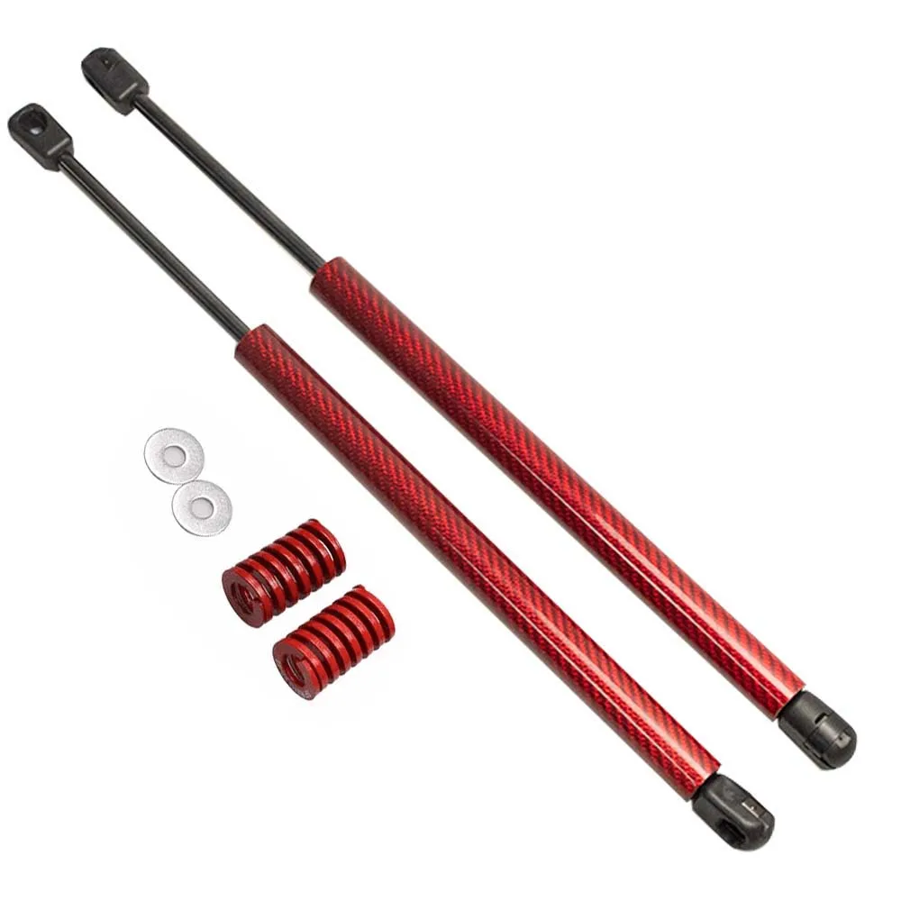 red carbon fiber Для TESLA модель 3- хэтчбек задняя дверь 2x газовые стойки поддержка подъема газовые амортизаторы демпфер 33 см - Цвет: red carbon fiber