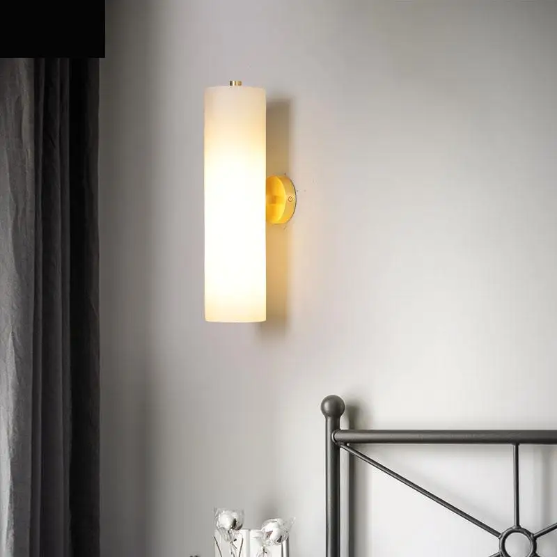 Роскошный вертикальный светодиодный светильник для отеля Мраморная настенная