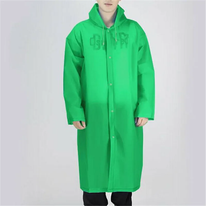 Легкая непромокаемая куртка унисекс новый однотонный длинный дождевик с