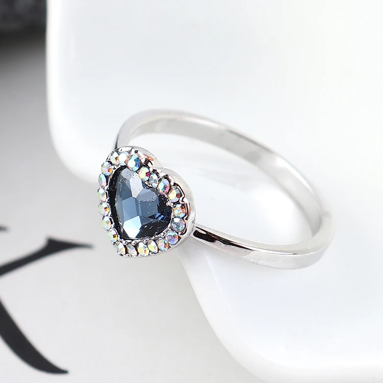 Кольца в форме сердца перегородки для женщин серебристые кольца свадьбы