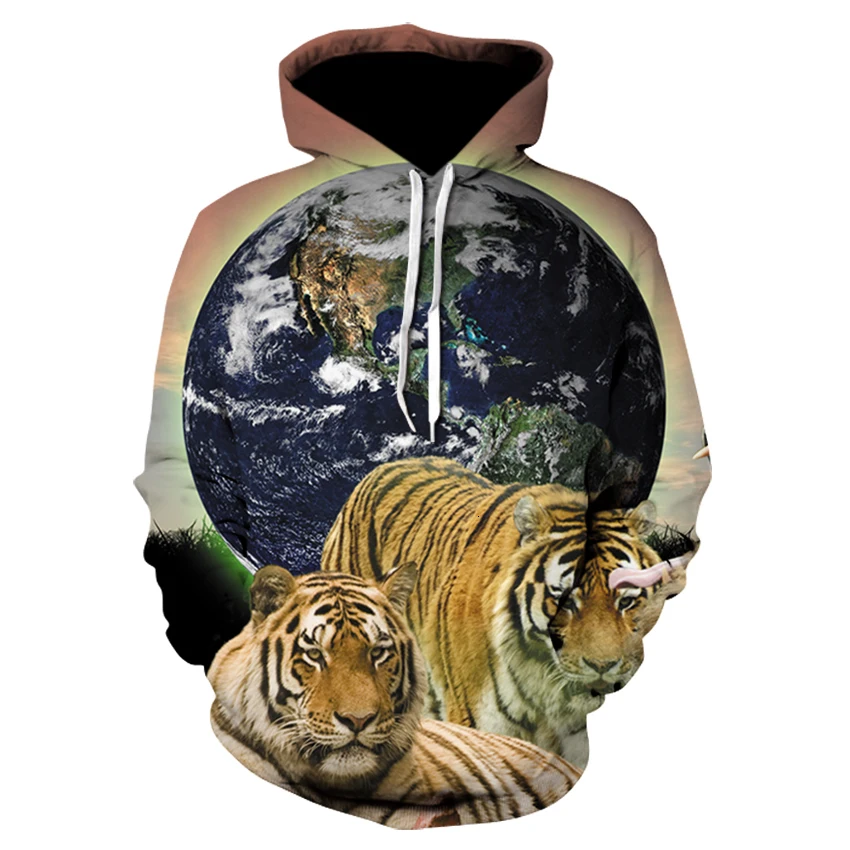 5XL волк толстовки мужские пальто крутые 3d принт мужские толстовки Модный пуловер 3D толстовки с капюшоном уличная одежда с карманом